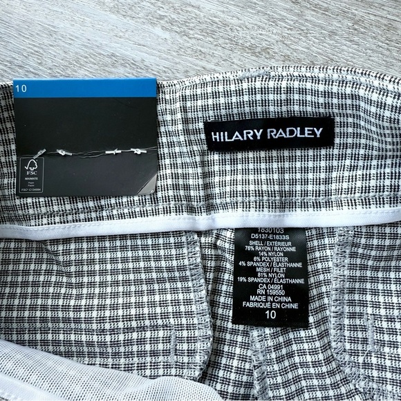 NWT Hilary Radley Plaid Slim Fit Cropped Pants - Picture 6 of 11